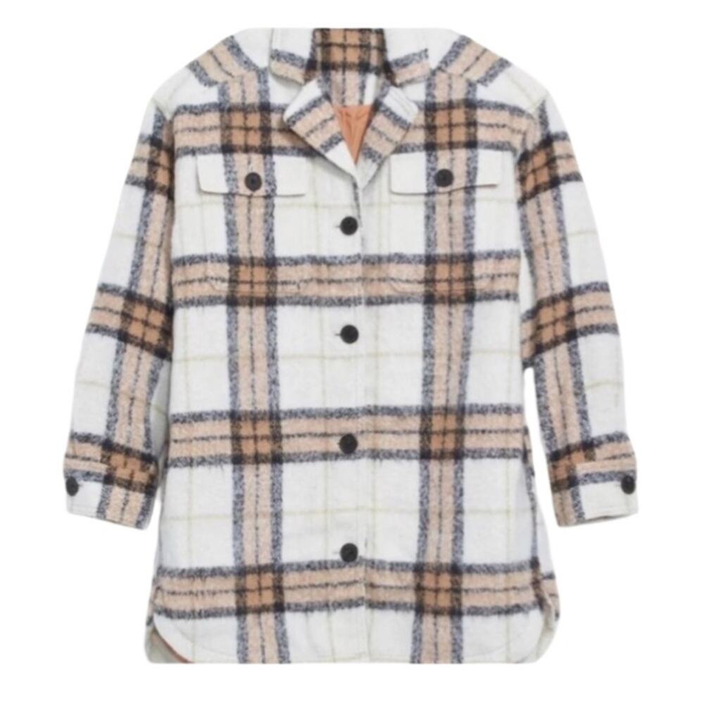 Old Navy Printed Flannel Long Utility Shacket for Women - S - Picture 6 of 8